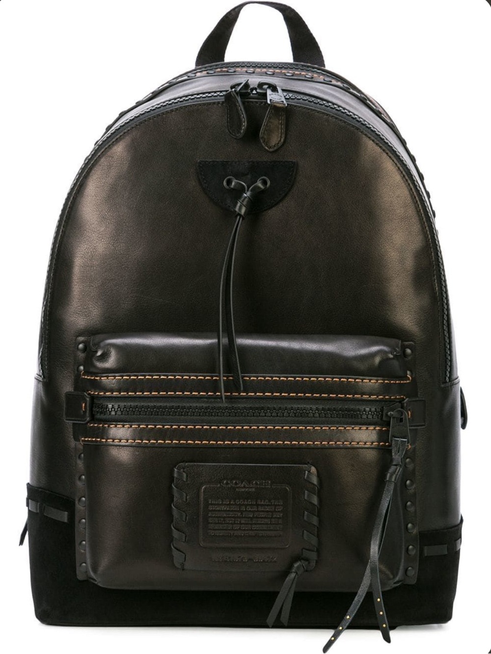 NWOT Coach Academy Backpack With Whipstitch in Black